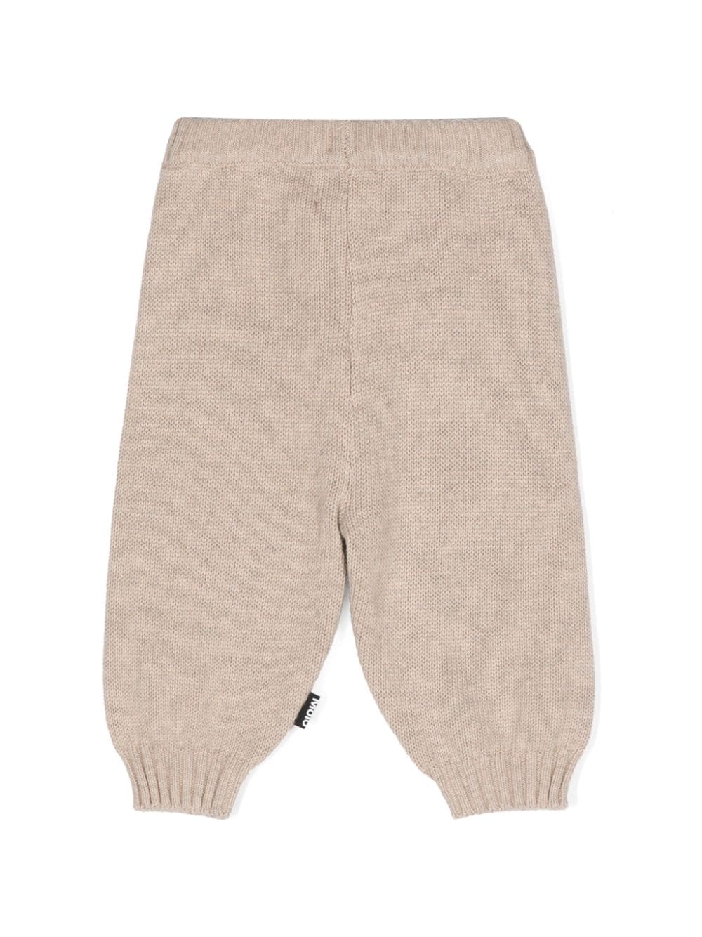 Pantaloni per neonati Molo Sol beige in misto lana con lavorazione a coste - Rubino Kids