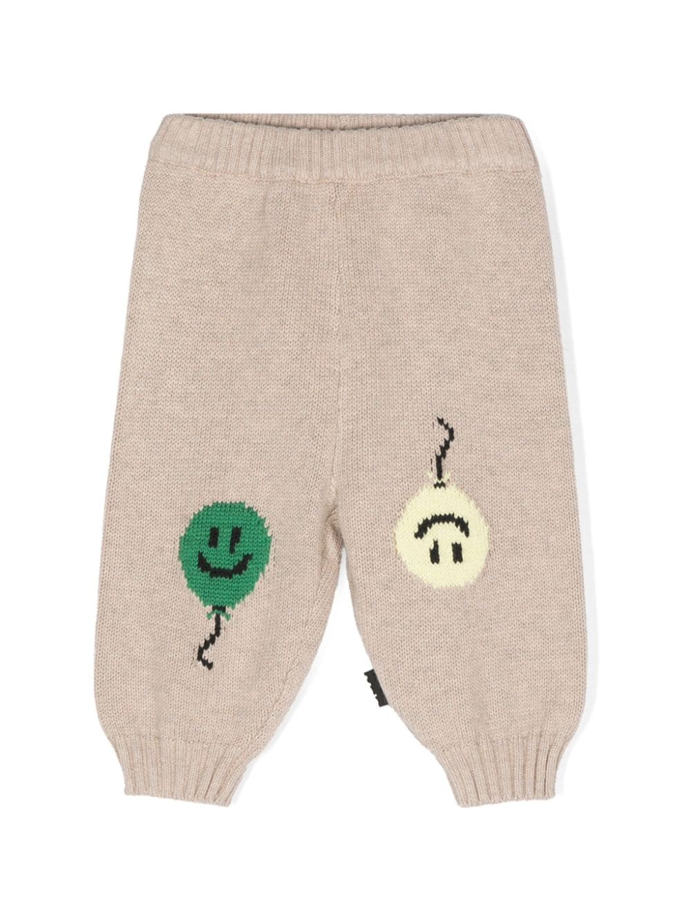 Pantaloni per neonati Molo Sol beige in misto lana con lavorazione a coste - Rubino Kids