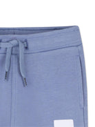 Pantaloni per neonato Boss Kids blu con couilisse e logo - Rubino Kids