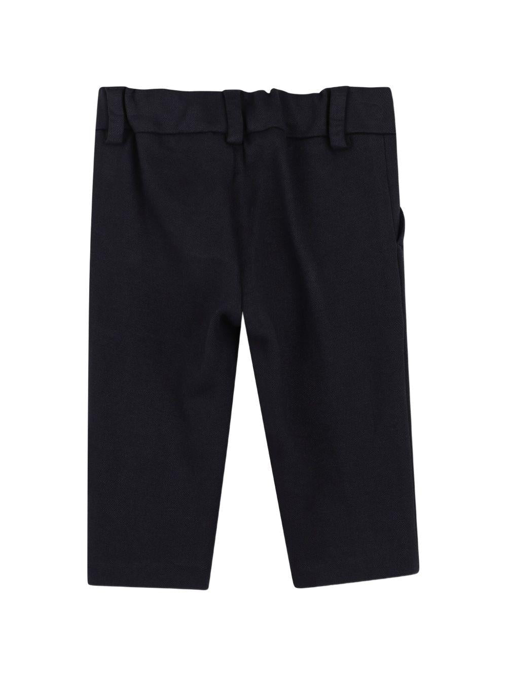 Pantaloni per neonato Boss Kids blu con passanti per cintura - Rubino Kids