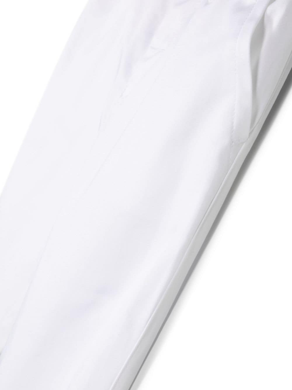 Pantaloni per neonato Emporio Armani Kids bianco con placca logo - Rubino Kids