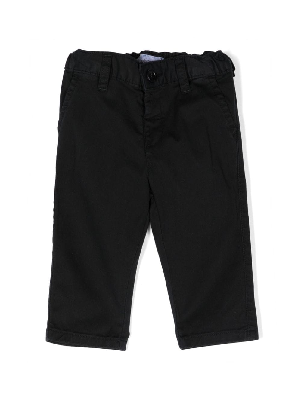 Pantaloni per neonato Emporio Armani Kids blu con placca logo - Rubino Kids