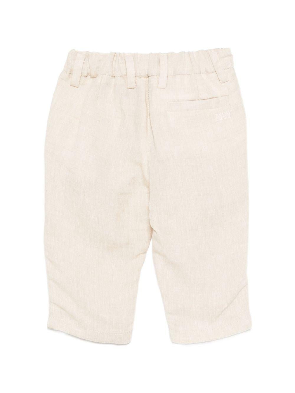 Pantaloni per neonato Fay Kids beige con passanti per cintura - Rubino Kids