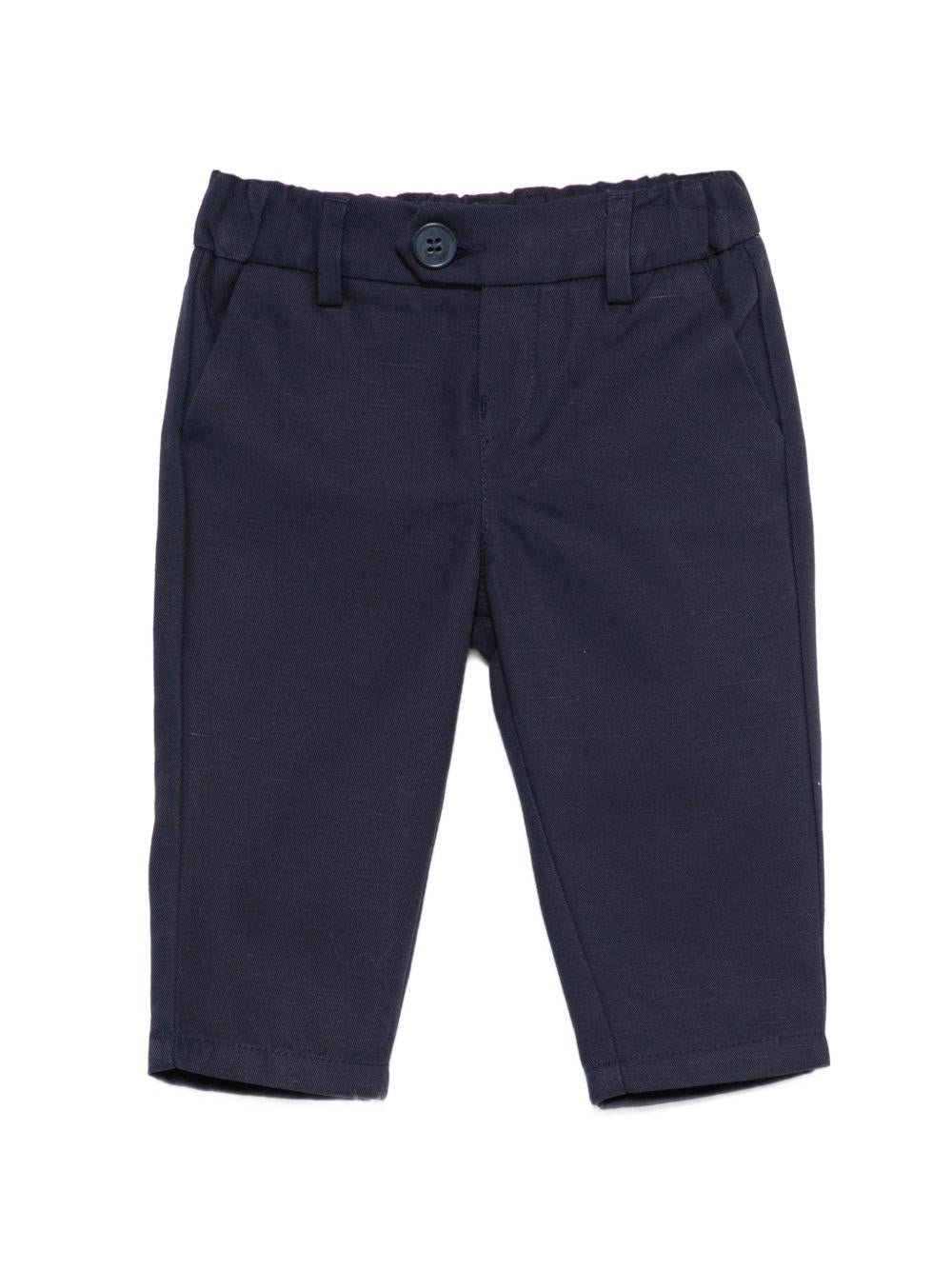 Pantaloni per neonato Fay Kids blu scuro con bottoni - Rubino Kids