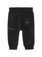 Pantaloni per neonato Givenchy Kids nero sportivi con stampa con logo sul davanti - Rubino Kids