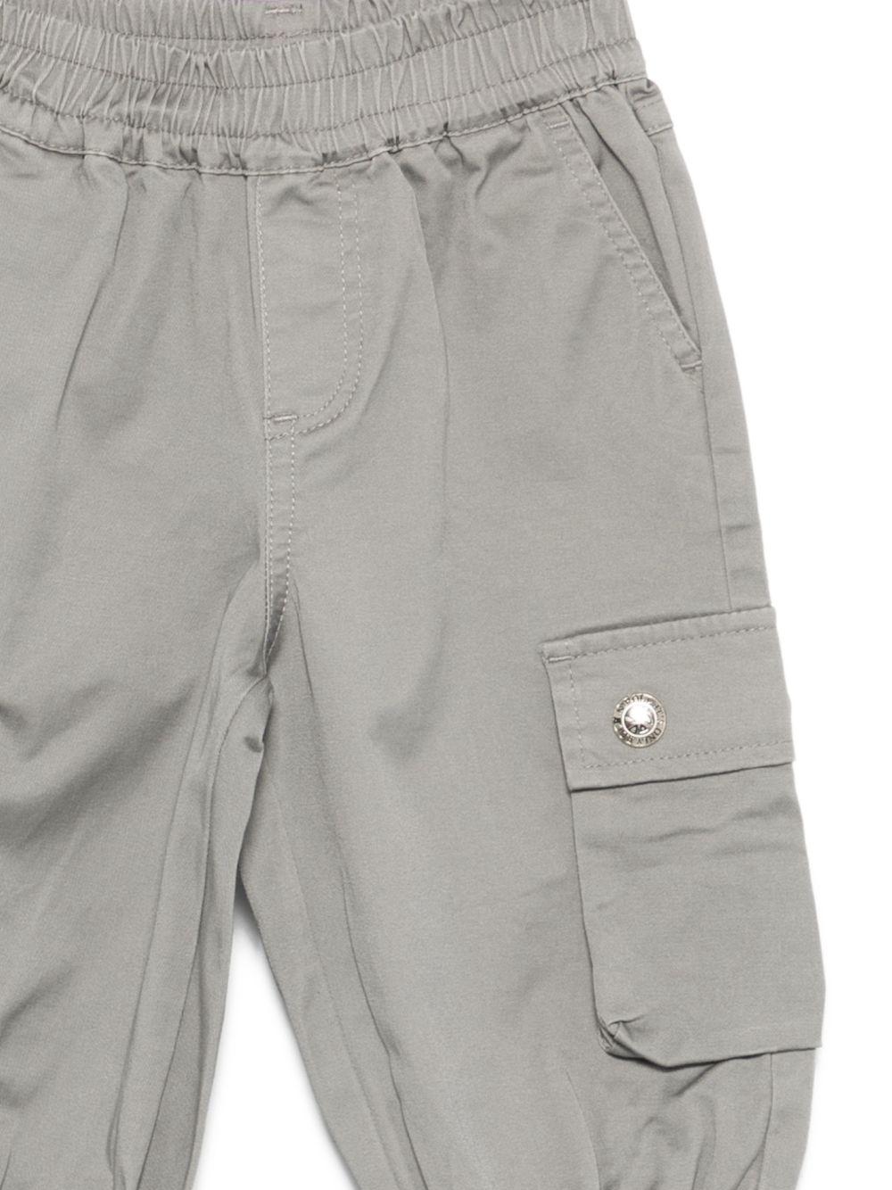 Pantaloni per neonato John Richmond Junior grigi con tasca cargo - Rubino Kids