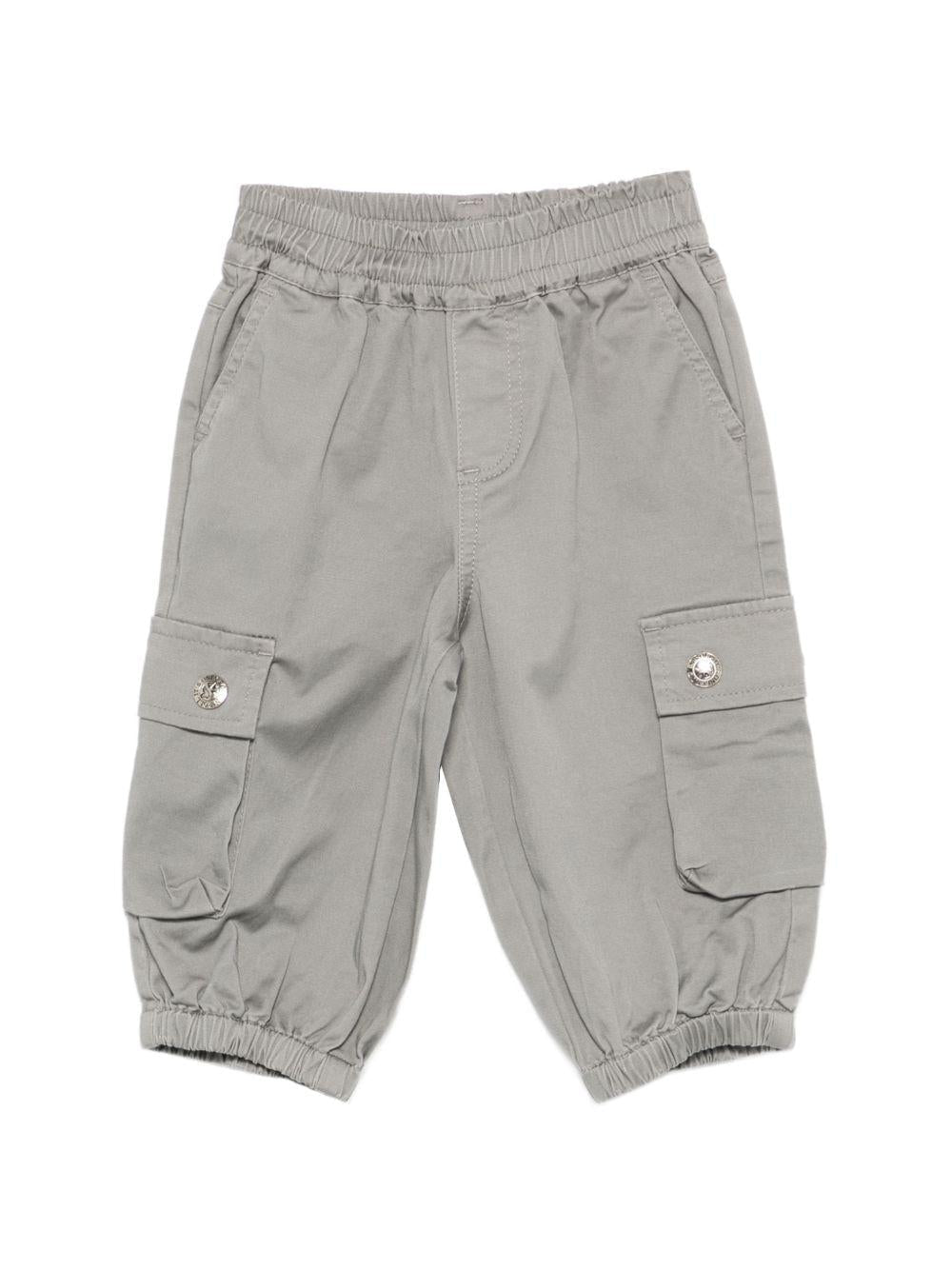 Pantaloni per neonato John Richmond Junior grigi con tasca cargo - Rubino Kids