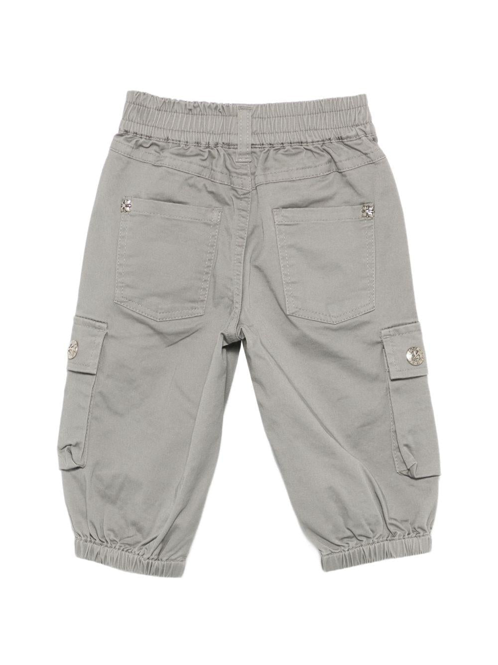 Pantaloni per neonato John Richmond Junior grigi con tasca cargo - Rubino Kids