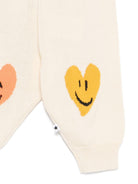 Pantaloni per neonato Molo bianco con stampa a cuore - Rubino Kids