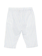 Pantaloni per neonato Moschino Kids azzurro con motivo a righe - Rubino Kids
