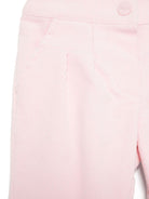 Pantaloni per neonato Moschino Kids rosa a coste con logo sul retro - Rubino Kids