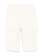 Pantaloni per neonato MSGM Kids bianco con tasche sul davanti - Rubino Kids