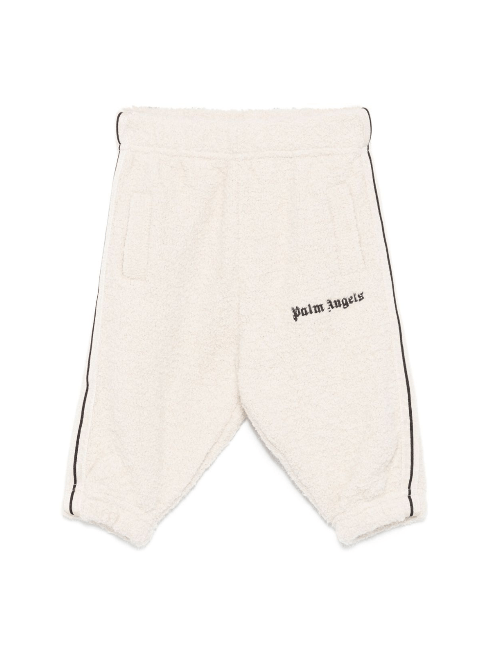 Pantaloni per neonato Palm Angels Kids beige con ricamo - Rubino Kids