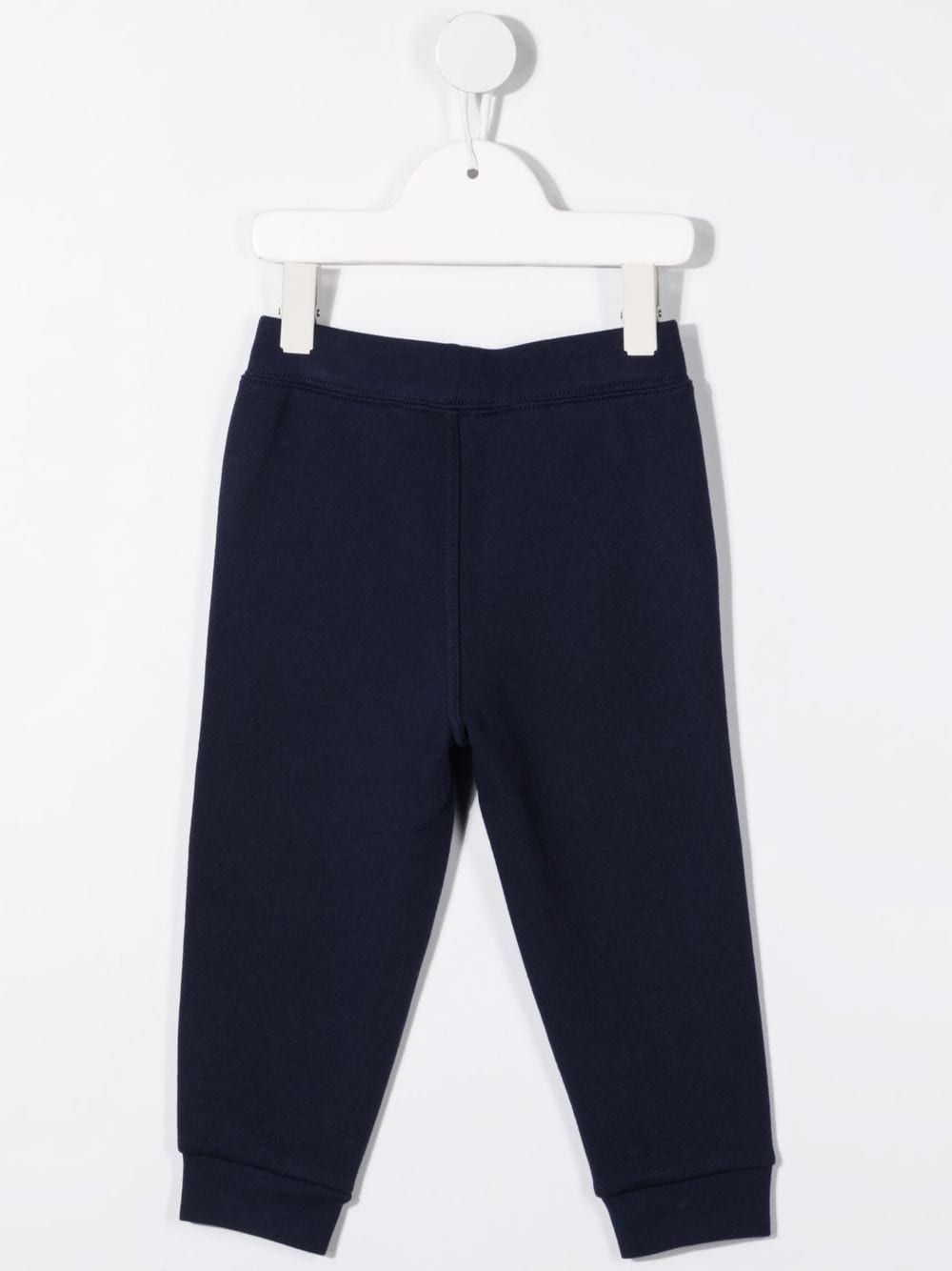 Pantaloni per neonato Ralph Lauren Kids blu con ricamo logo sulla gamba - Rubino Kids