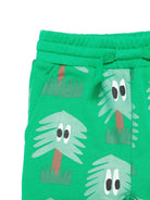 Pantaloni per neonato Stella McCartney Kids verde con coulisse e stampa - Rubino Kids