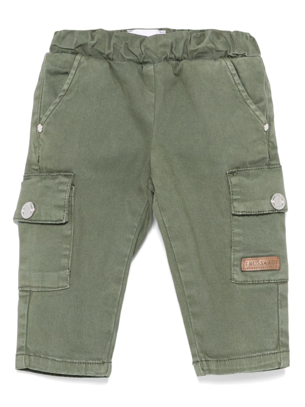 Pantaloni per neonato Trussardi Junior verde con due tasche diagonali ai lati - Rubino Kids