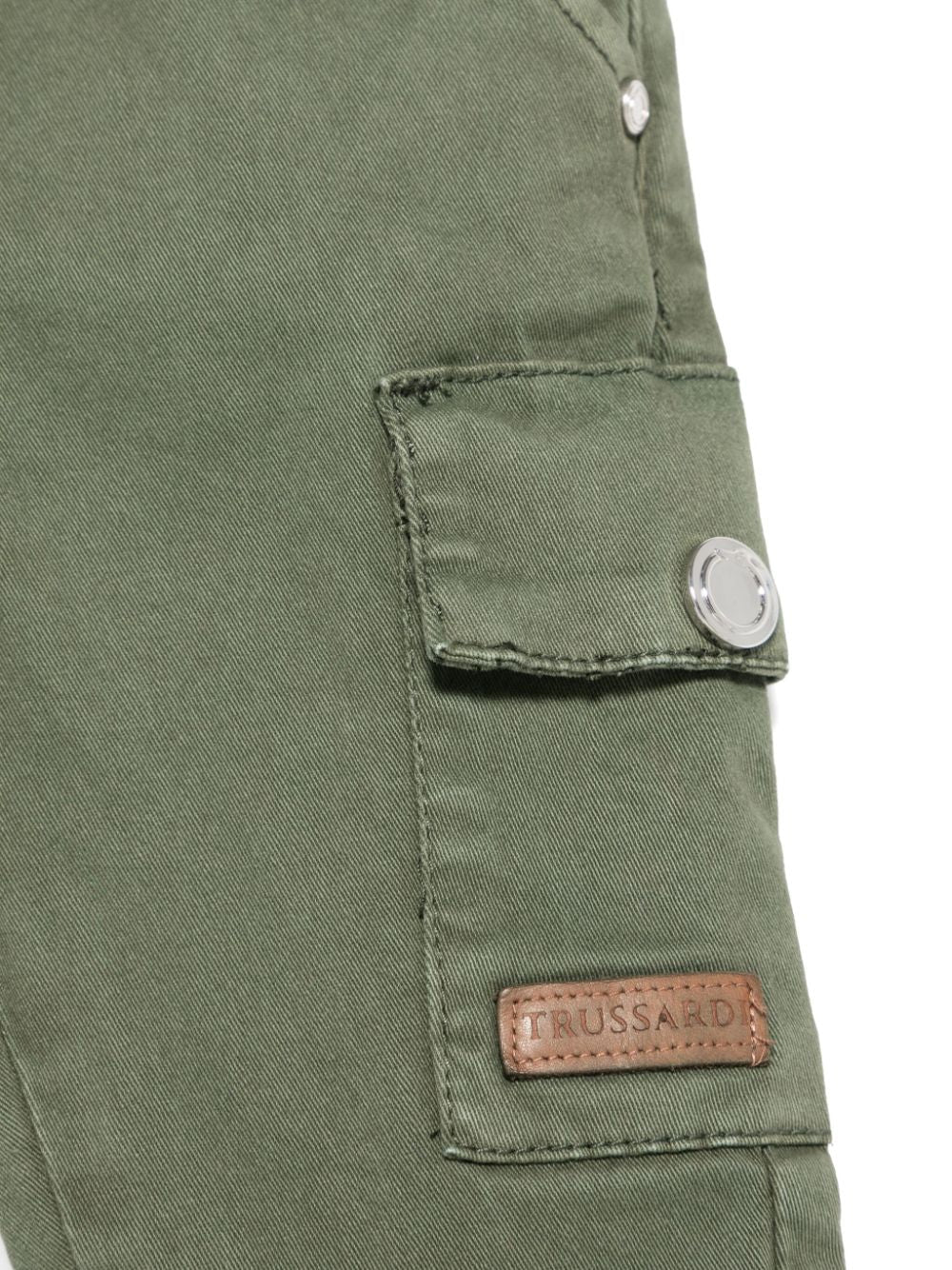 Pantaloni per neonato Trussardi Junior verde con due tasche diagonali ai lati - Rubino Kids