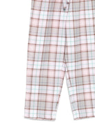 Pantaloni pigiama per bambina MC2 Saint Barth Kids in flanella rosa con motivo tartan - Rubino Kids