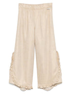 Pantaloni Pipp per bambina Donsje beige con trama metallizzata - Rubino Kids