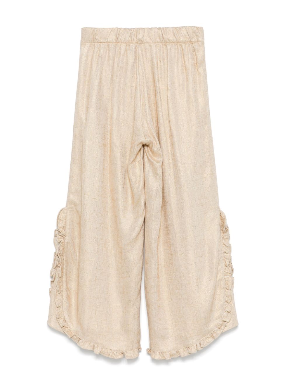 Pantaloni Pipp per bambina Donsje beige con trama metallizzata - Rubino Kids