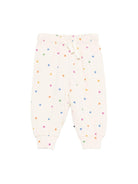 Pantaloni Selena per neonata Molo rosa con stampa a cuori - Rubino Kids