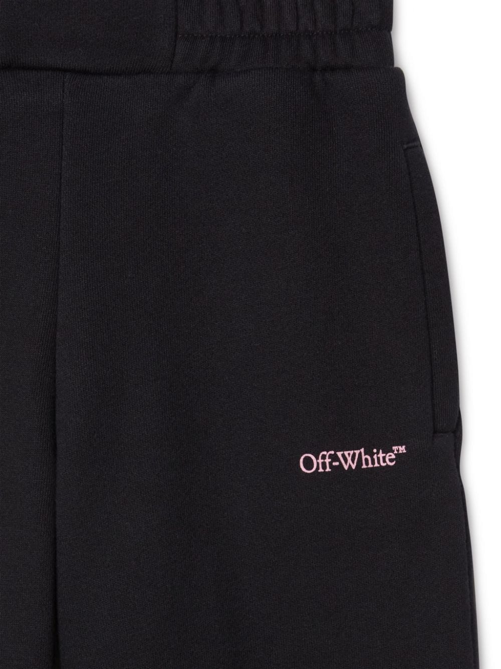 Pantaloni sportivi Bookish per bambina Off - White Kids nero con gamba ampia - Rubino Kids