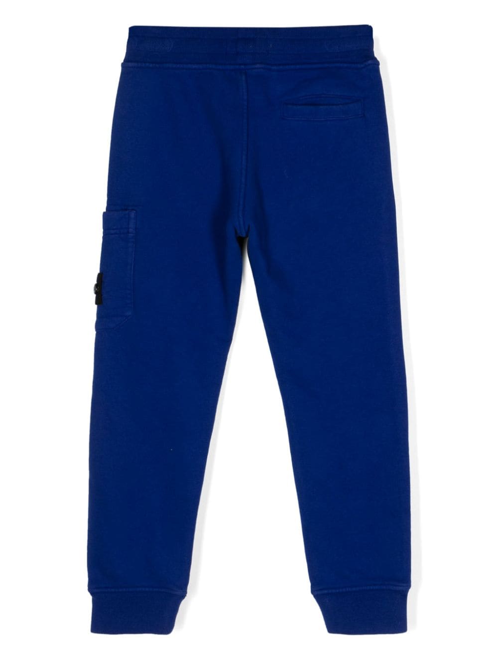 Pantaloni sportivi Compass con applicazione per bambino Stone Island Junior blu con gamba affusolata - Rubino Kids