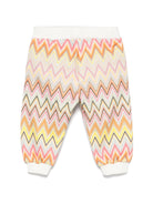 Pantaloni sportivi con stampa chevron per neonato Missoni Kids multicolor con gamba affusolata - Rubino Kids