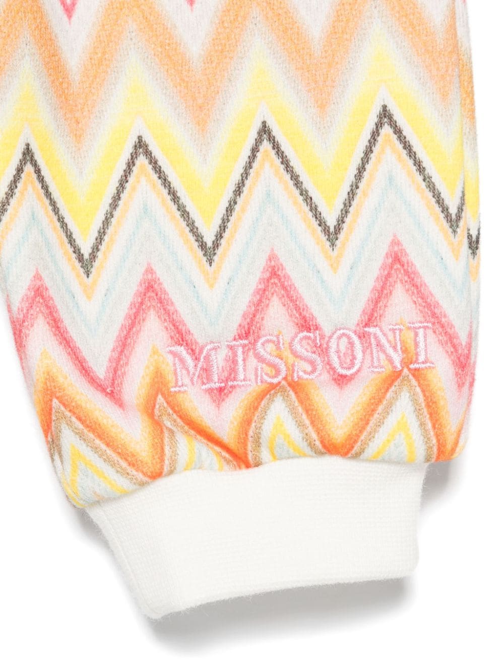 Pantaloni sportivi con stampa chevron per neonato Missoni Kids multicolor con gamba affusolata - Rubino Kids