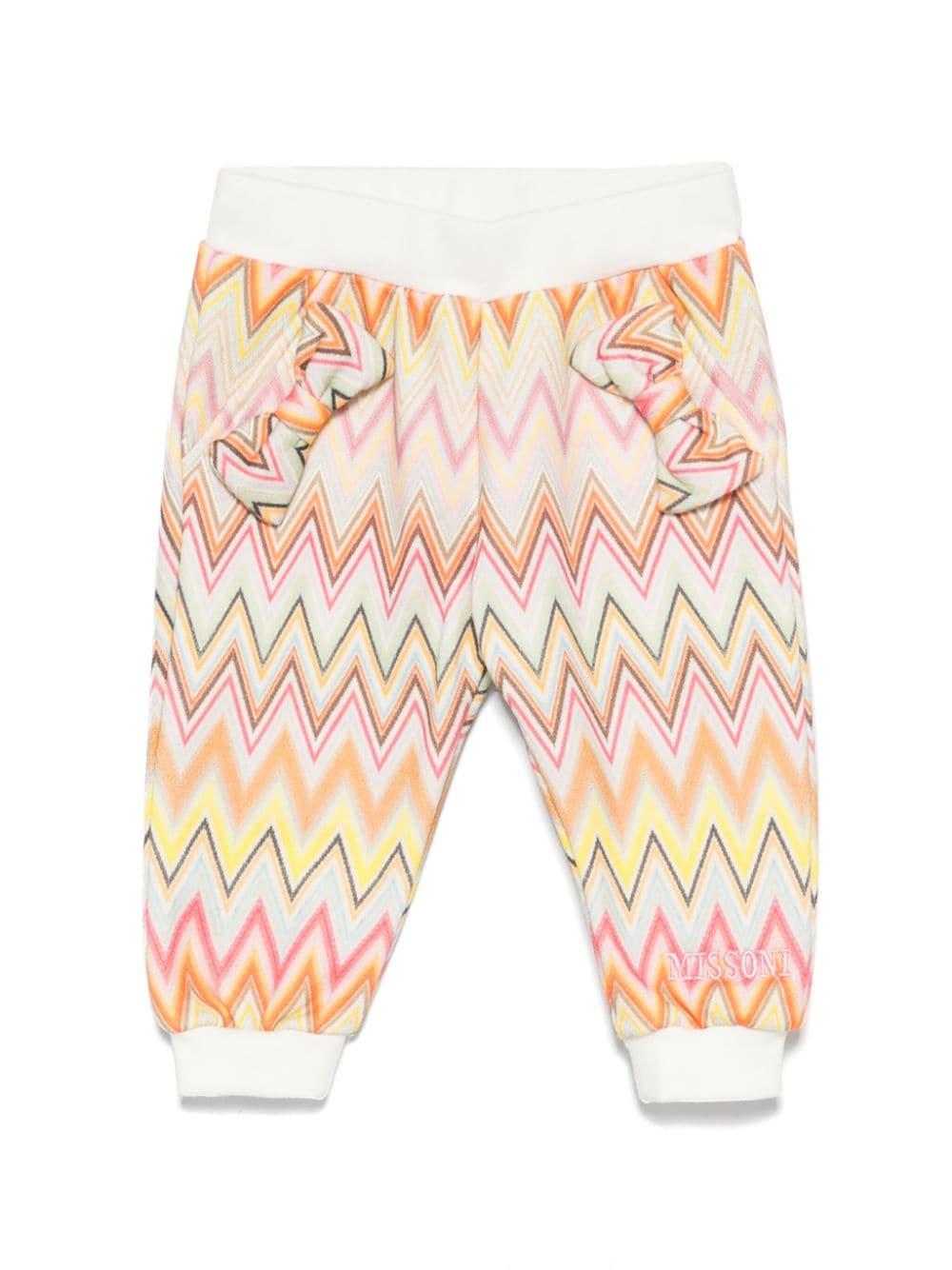 Pantaloni sportivi con stampa chevron per neonato Missoni Kids multicolor con gamba affusolata - Rubino Kids