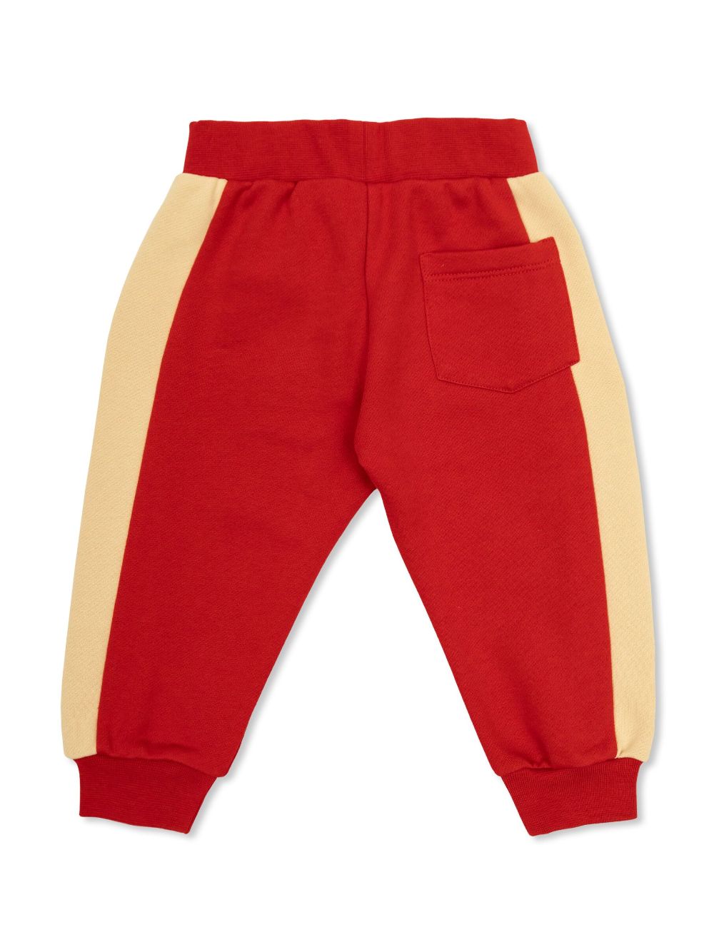 Pantaloni sportivi con stampa logo per neonato Versace Kids rosso con caviglie elasticizzate - Rubino Kids