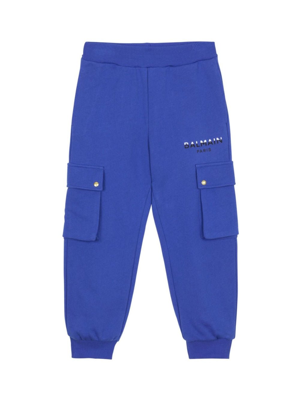 Pantaloni sportivi con stampa per bambino Balmain Kids blu con vita elasticizzata - Rubino Kids