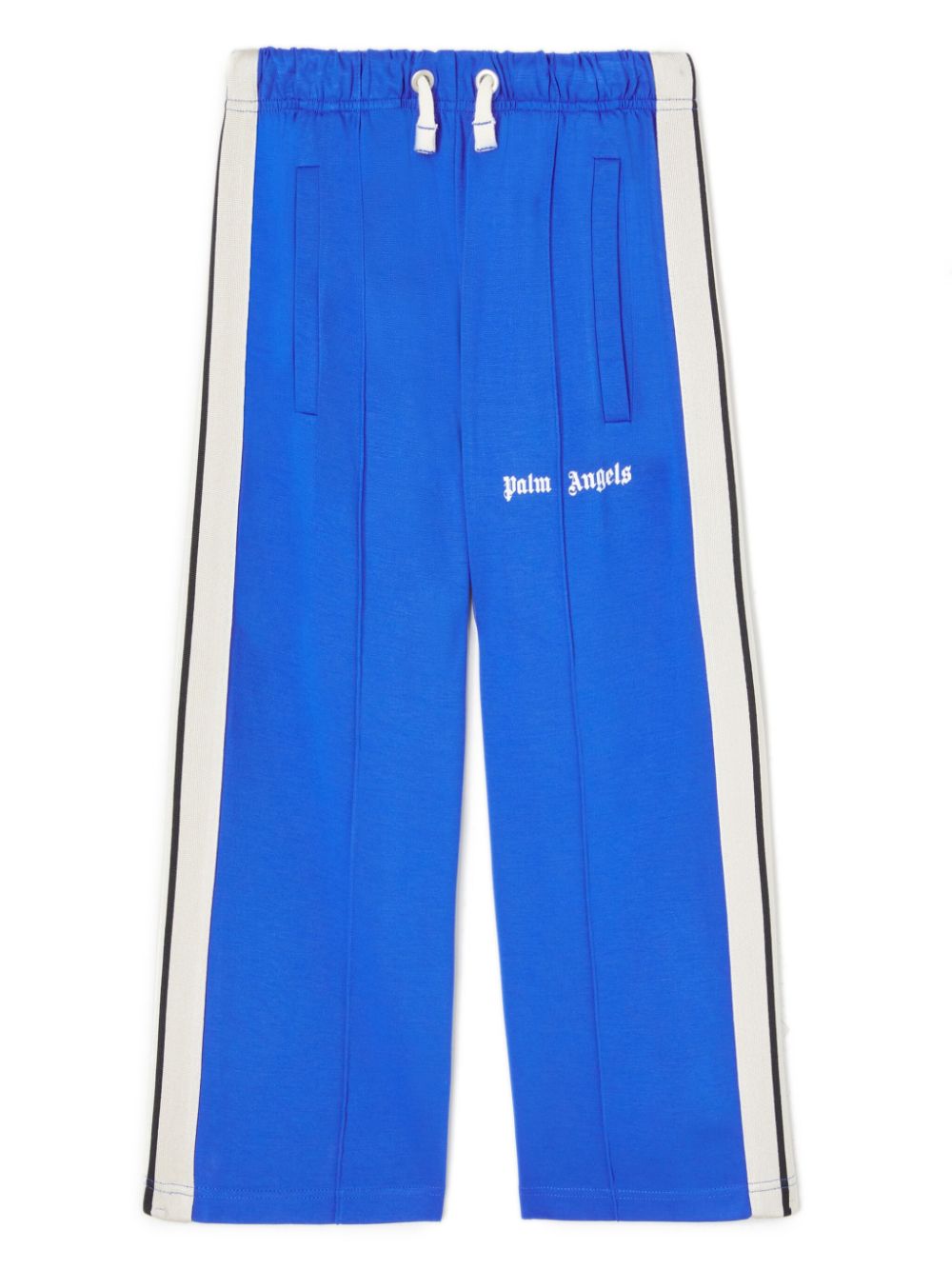 Pantaloni sportivi con stampa per bambino Palm Angels Kids blu con gamba ampia - Rubino Kids