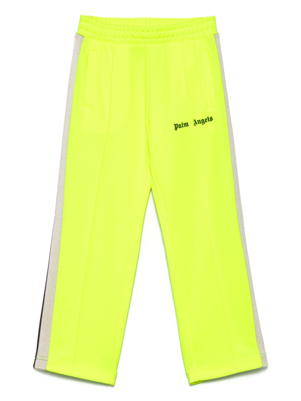 Pantaloni sportivi con stampa per bambino Palm Angels Kids giallo con vita elasticizzata - Rubino Kids