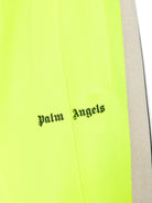 Pantaloni sportivi con stampa per bambino Palm Angels Kids giallo con vita elasticizzata - Rubino Kids