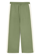 Pantaloni sportivi con stampa per bambino Palm Angels Kids verde con vita elasticizzata - Rubino Kids