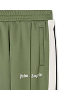 Pantaloni sportivi con stampa per bambino Palm Angels Kids verde con vita elasticizzata - Rubino Kids