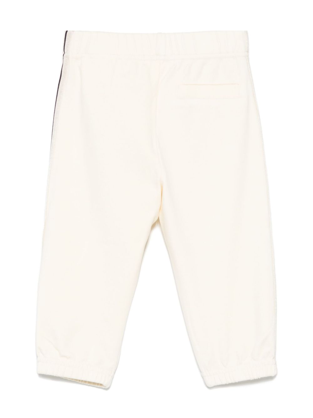 Pantaloni sportivi con stampa per neonato Palm Angels Kids beige con vita elasticizzata - Rubino Kids