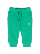 Pantaloni sportivi in ??cotone con applicazione logo - Rubino Kids