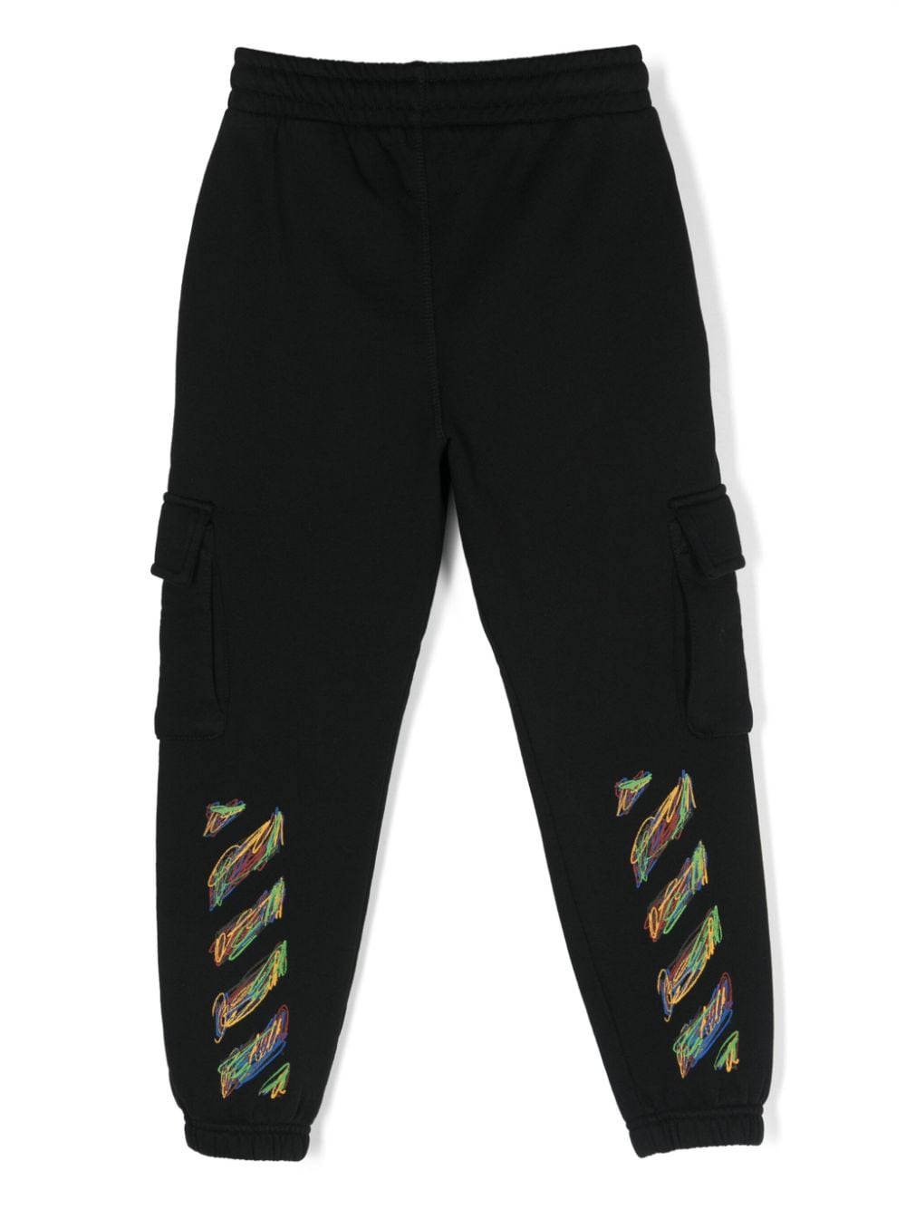 Pantaloni sportivi in ??jersey con righe diagonali - Rubino Kids