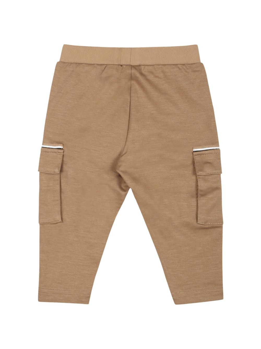 Pantaloni sportivi in stile cargo per neonato BOSS Kidswear beige con vita elasticizzata - Rubino Kids