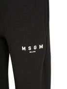 Pantaloni sportivi neri per bambino con stampa logo MSGM Kids - Rubino Kids