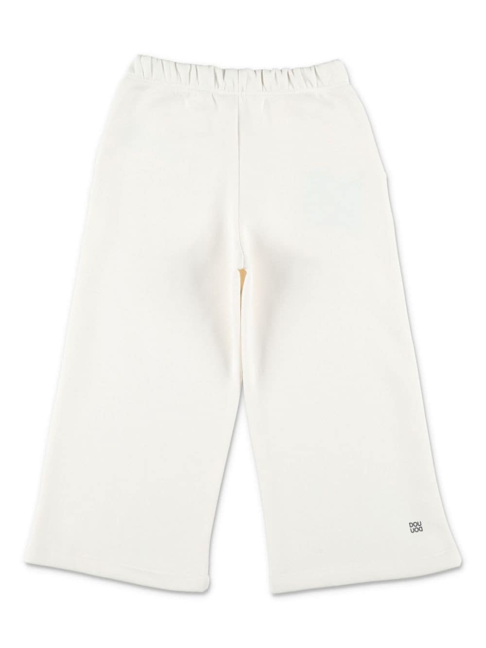 Pantaloni sportivi per bambina Douuod Kids bianco con logo - Rubino Kids