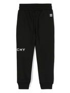 Pantaloni sportivi per bambina Givenchy Kids nero con stampa con caratteristico motivo 4G - Rubino Kids