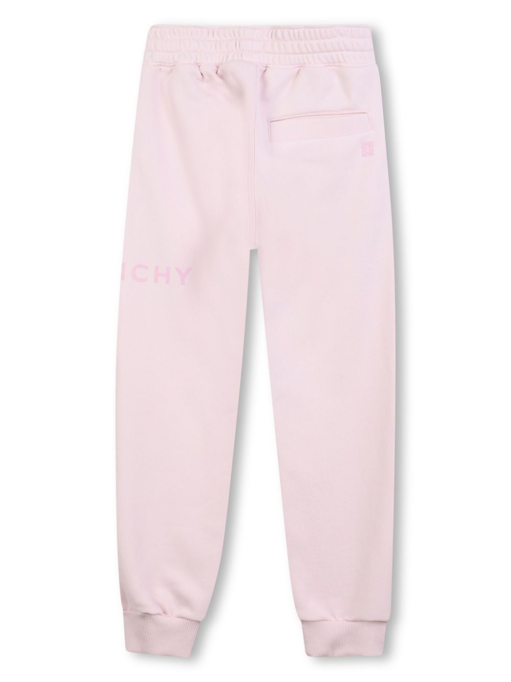 Pantaloni sportivi per bambina Givenchy Kids rosa con stampa logo sulla gamba - Rubino Kids