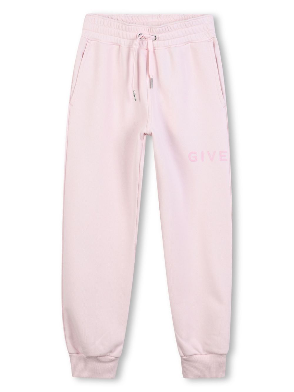 Pantaloni sportivi per bambina Givenchy Kids rosa con stampa logo sulla gamba - Rubino Kids