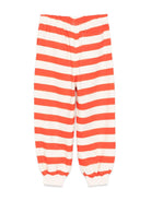 Pantaloni sportivi per bambina JELLYMALLOW Bird a righe rosso e bianco - Rubino Kids