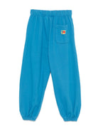 Pantaloni sportivi per bambina JELLYMALLOW blu con applicazione posteriore con logo - Rubino Kids