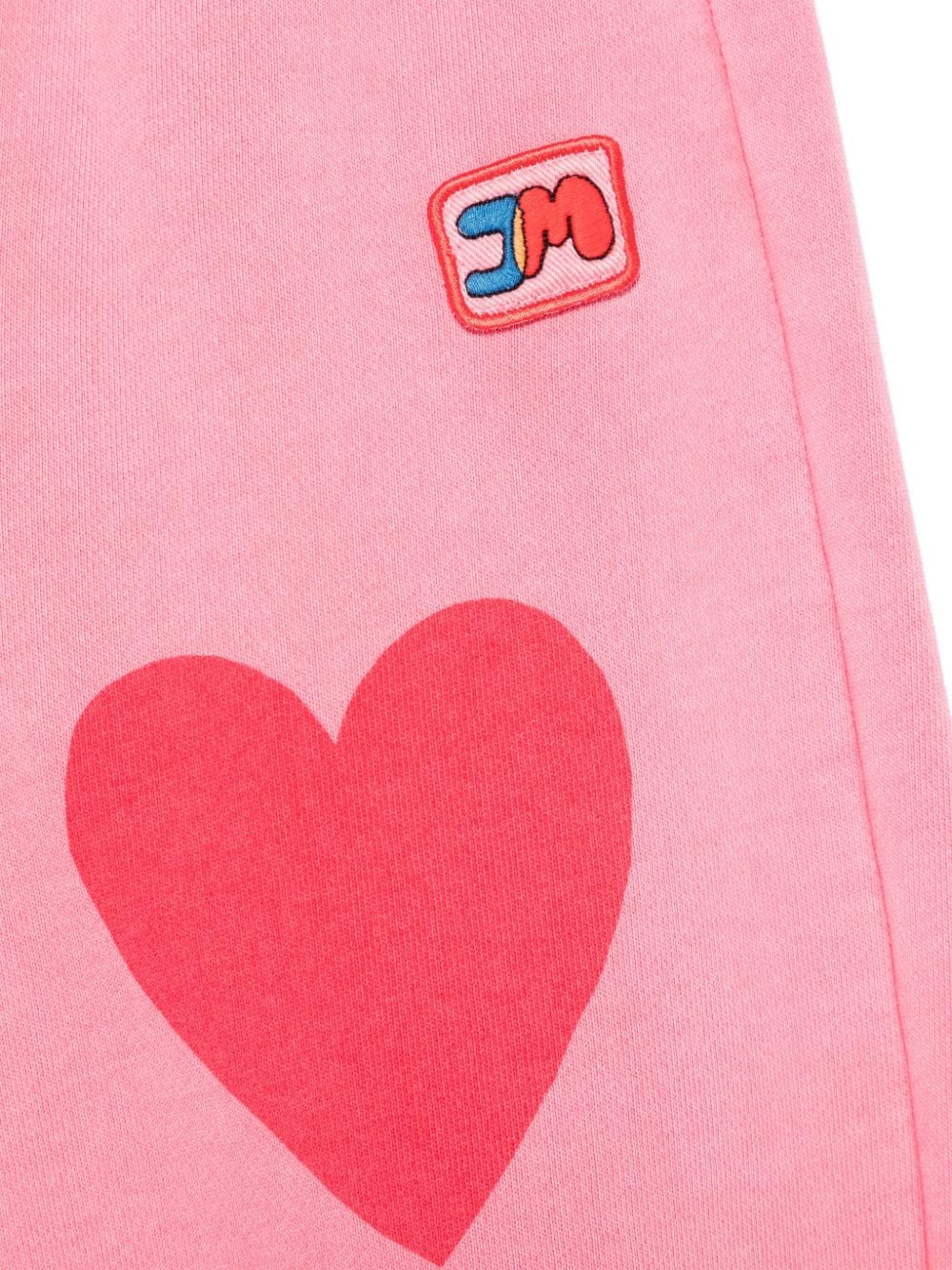 Pantaloni sportivi per bambina JELLYMALLOW rosa con stampa Love - Rubino Kids