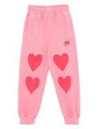 Pantaloni sportivi per bambina JELLYMALLOW rosa con stampa Love - Rubino Kids